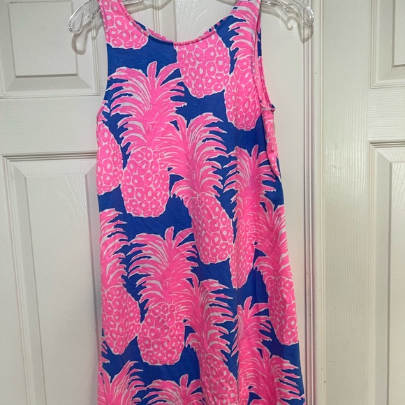 NWNT Lilly Pulitzer‎ Kristen Swing Dress Little Flamenco Blue Haven Pineapple S - Picture 3 of 10